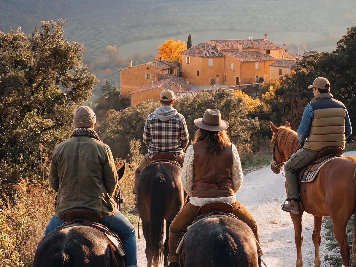 Balade à cheval dans la Drôme, autour de Plaisians